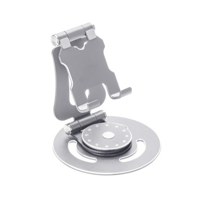 Βάση στήριξης smartphone/tablet μεταλλική περιστρεφόμενη - G62 - 813492 - Silver