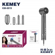 Πιστολάκι & ηλεκτρική βούρτσα μαλλιών - 5in1 - KM-6919 - Kemei