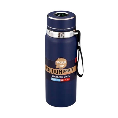 Φορητό παγούρι-θερμός με ψηφιακό θερμόμετρο - 600ml - 168440 - Dark Blue