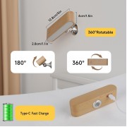 Επαναφορτιζόμενο επιτοίχιο φωτιστικό LED με μαγνητική βάση - 285179 - Dark Brown