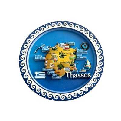 Τουριστικό μαγνητάκι Souvenir - Σετ 12pcs - Thassos - 678607