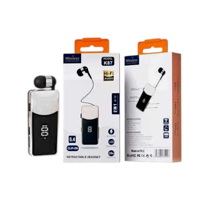 Ασύρματο ακουστικό Bluetooth - K87 - 814383 - Silver