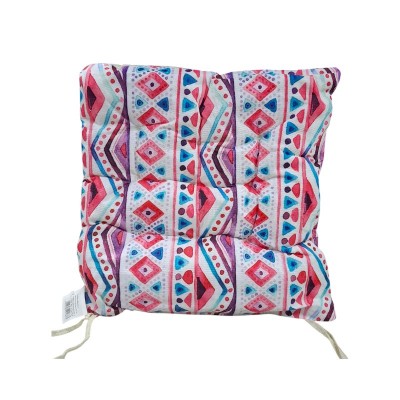 Μαξιλάρι καρέκλας - 40x40cm - 720187 - White/Pink/Purple