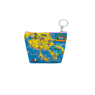 Πορτοφόλι Souvenir μπρελόκ mini - Σετ 10pcs - PVC - Chalkidiki - 11*7*4cm - 871802