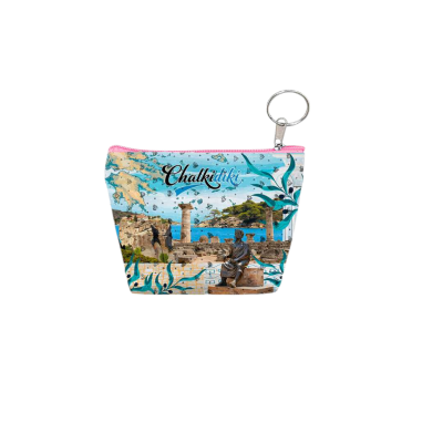 Πορτοφόλι Souvenir μπρελόκ mini - Σετ 10pcs - PVC - Chalkidiki - 11*7*4cm - 871803