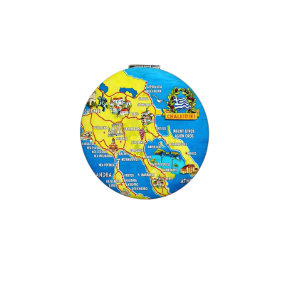 Καθρέπτης τσέπης Souvenir - Σετ 12pcs - Chalkidiki - 7*7*3cm - 871822
