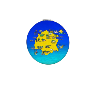 Καθρέπτης τσέπης Souvenir - Σετ 12pcs - Thassos - 7*7*3cm - 871834