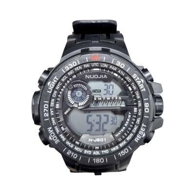 Ψηφιακό ρολόι χειρός - NJ801 - Nuojia - 115180 - Black/Black