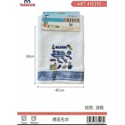 Πετσέτα ποτηρόπανο Souvenir με κέντημα - Σετ 12pcs - Chalkidiki - 416310