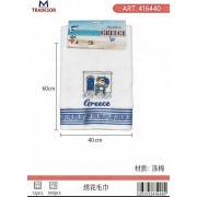 Πετσέτα ποτηρόπανο Souvenir με κέντημα - Σετ 12pcs - Greece - 416440