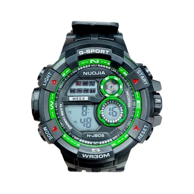Ψηφιακό ρολόι χειρός - NJ806 - 115179 - Black/Green