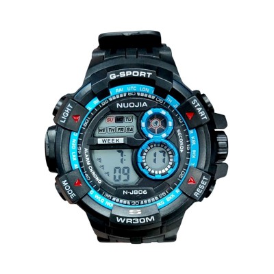 Ψηφιακό ρολόι χειρός - NJ806 - 115179 - Black/Light Blue