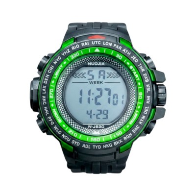 Ψηφιακό ρολόι χειρός - NJ820 - 115182 - Black/Green
