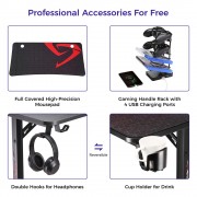 Gaming Γραφείο - Eureka Ergonomic® ERK-GIP-P47B-ZXV1 120x60x76.8εκ.