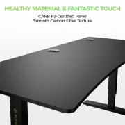 Gaming Γραφείο - Eureka Ergonomic® ERK-IM6301-BK 168x70x66-81εκ.