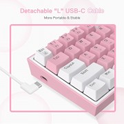 Gaming πληκτρολόγιο - Redragon K617 Fizz (Pink/White)