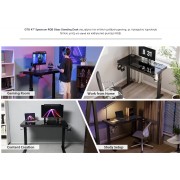 Gaming Γραφείο - Eureka Ergonomic® ERK-G47-V1-EU 120x60x75-122εκ.