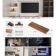 Ράφια τοίχου με φωτισμό - Eureka Ergonomic® ERK-AFS-24-W-EU 600x180x36mm