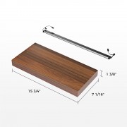 Ράφια τοίχου με φωτισμό - Eureka Ergonomic® ERK-AFS-17-WN-EU 400x180x36mm
