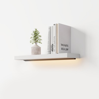 Ράφια τοίχου με φωτισμό - Eureka Ergonomic® ERK-AFS-24-W-EU 600x180x36mm