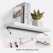 Ράφια τοίχου με φωτισμό - Eureka Ergonomic® ERK-AFS-24-W-EU 600x180x36mm
