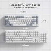 Gaming πληκτρολόγιο - Redragon K631WG-RGB (White/Grey)