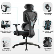 Gaming Καρέκλα - Eureka Ergonomic® ERK-GC06-BU-V1