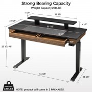 Γραφείο - Eureka Ergonomic® ERK-ED-I55-WN-EU 140x60x75-122cm