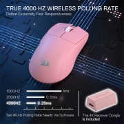 Gaming Ποντίκι - Redragon M916 PRO 4K 3-Mode Wireless (Pink)