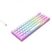 Gaming πληκτρολόγιο - Havit KB877L (Purple/White)