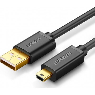 Ugreen USB 2.0 Cable USB-A male - mini USB-B male Μαύρο 1m 10355
