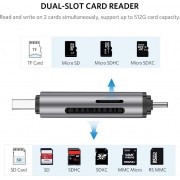 Ugreen Card Reader Type-C για SD/microSD Γκρι
