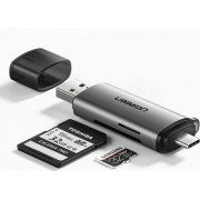 Ugreen Card Reader Type-C για SD/microSD Γκρι