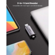 Ugreen Card Reader Type-C για SD/microSD Γκρι