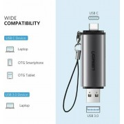 Ugreen Card Reader Type-C για SD/microSD Γκρι