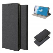 Fabric Flip Bookcase type θήκη για Xiaomi Redmi Note 8 Pro μαύρη