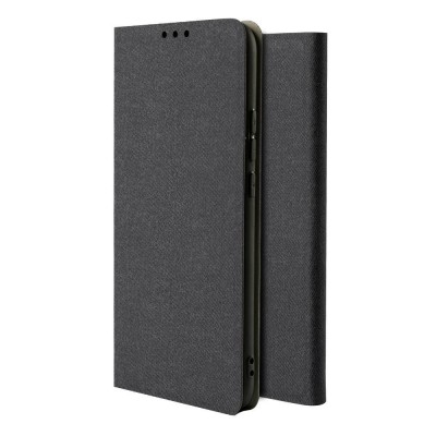 Fabric Flip Bookcase type θήκη για Xiaomi Redmi Note 8 Pro μαύρη