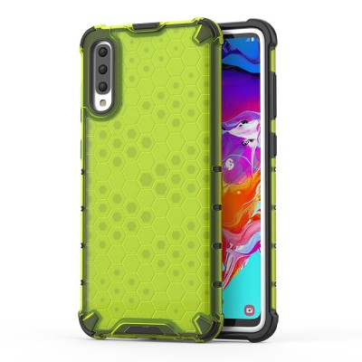 Honeycomb armor Θήκη  TPU Bumper για Samsung Galaxy A70 πράσινη