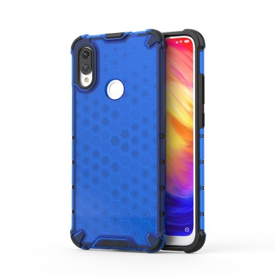 Honeycomb armor Θήκη  TPU Bumper για Xiaomi Redmi Note 7 μπλε