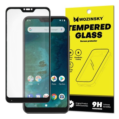 Wozinsky Tempered Glass Full Glue Super Tough Screen Protector Full Coveraged με Frame Case Friendly για Xiaomi Mi A2 Lite μαύρο